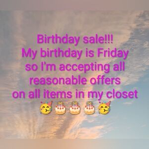Birthday Sale Announcement